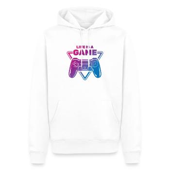 Jeux - Sweat à capuche Premium bio Homme - blanc - Devant - Nico (187cm)
