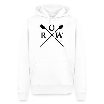 Skulls Row Aviron feuilles - Sweat à capuche Premium bio Homme - blanc - Devant - Nico (187cm)