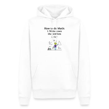 Lustige Algebra Mathematik Lehrer Wie man Mathe - Männer Premium Bio Hoodie - Weiß - Vorne - Nico (187cm)