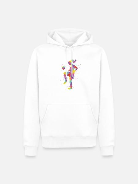 Sports Woman Soccer - Men’s Premium Organic Hoodie - white