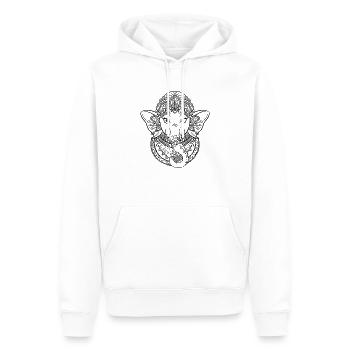 Ganesh spirituel sportif - Sweat à capuche Premium bio Homme - blanc - Devant - Nico (187cm)