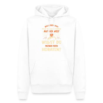 Heiratsantrag Stiefvater - Männer Premium Bio Hoodie - Weiß - Vorne - Nico (187cm)