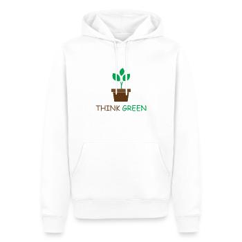 Durabilité - Sweat à capuche Premium bio Homme - blanc - Devant - Nico (187cm)