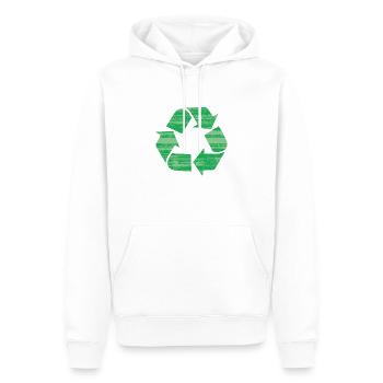 Durabilité - Sweat à capuche Premium bio Homme - blanc - Devant - Nico (187cm)