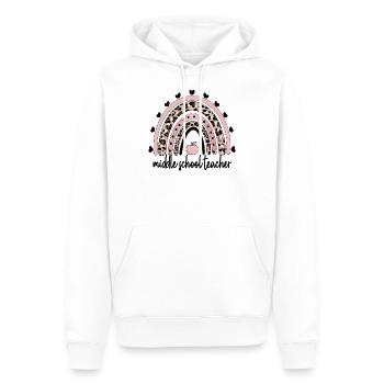 Mittelschullehrer Lehrer Mittelschule Pädagogin - Männer Premium Bio Hoodie - Weiß - Vorne - Nico (187cm)