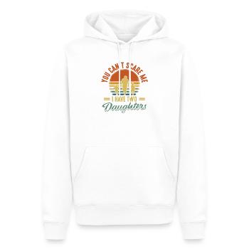 Vater Von 2 Töchtern Lustiges Vater Humor - Männer Premium Bio Hoodie - Weiß - Vorne - Nico (187cm)