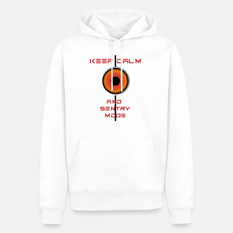 Keep Calm and Sentrymode Tesla - Männer Premium Bio Hoodie - Weiß