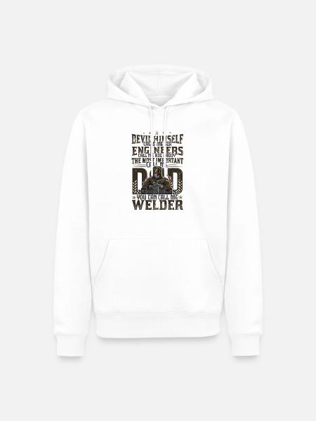 Welder Dad Vater Schweißer - Männer Premium Bio Hoodie - Weiß