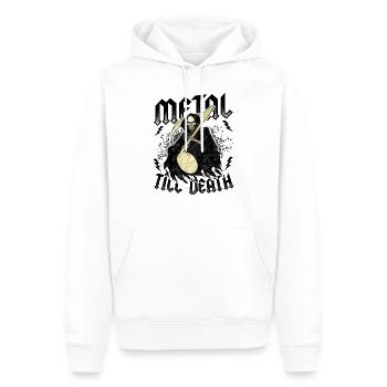 Metal Till Death Groupe de heavy metal Death Metal - Sweat à capuche Premium bio Homme - blanc - Devant - Nico (187cm)