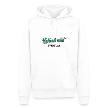 Weekend everyday - Männer Premium Bio Hoodie - Weiß - Vorne - Nico (187cm)