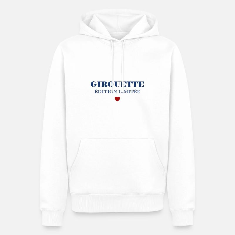 Girouette - Sweat à capuche Premium bio Homme - blanc