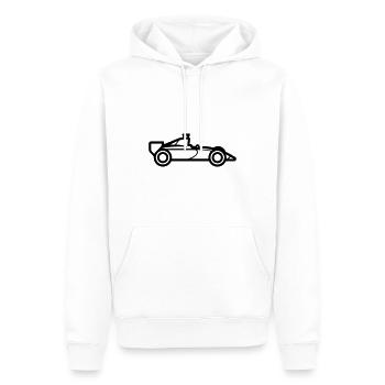 F1 Voiture de course - Sweat à capuche Premium bio Homme - blanc - Devant - Nico (187cm)