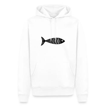 Fisch - Männer Premium Bio Hoodie - Weiß - Vorne - Nico (187cm)