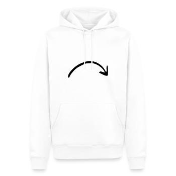 Pfeil Zeichnung Skizze schwarz - Männer Premium Bio Hoodie - Weiß - Vorne - Nico (187cm)