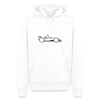 Rennwagen - Männer Premium Bio Hoodie - Weiß - Vorne - Nico (187cm)