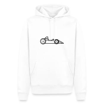 F1-Rennwagen - Männer Premium Bio Hoodie - Weiß - Vorne - Nico (187cm)