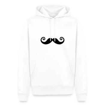 Moustache - Sweat à capuche Premium bio Homme - blanc - Devant - Nico (187cm)