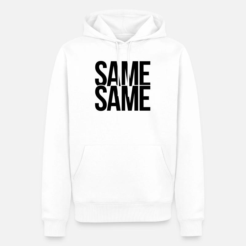 same same - Männer Premium Bio Hoodie - Weiß