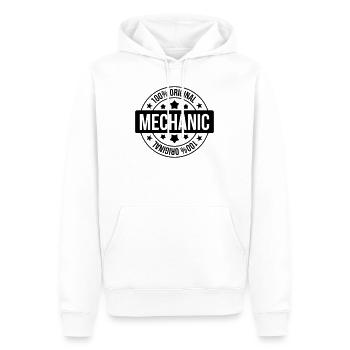 Mechanic ! - Sweat à capuche Premium bio Homme - blanc - Devant - Nico (187cm)