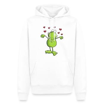 Frog in Love - Men’s Premium Organic Hoodie - white - Front - Nico (187cm)