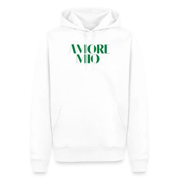 Amore Mio meine Liebe grün Geschenk-Idee Zitat - Männer Premium Bio Hoodie - Weiß - Vorne - Nico (187cm)