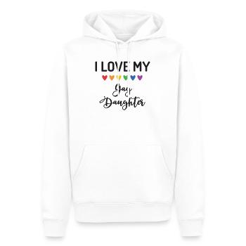 Ich liebe meine schwule Tochter - Männer Premium Bio Hoodie - Weiß - Vorne - Nico (187cm)