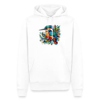 Martin-pêcheur - Sweat à capuche Premium bio Homme - blanc - Devant - Nico (187cm)