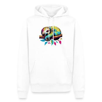 Paresse - Sweat à capuche Premium bio Homme - blanc - Devant - Nico (187cm)