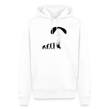 Motorschirmfahren Menschliche Evolution Lustig - Männer Premium Bio Hoodie - Weiß - Vorne - Nico (187cm)