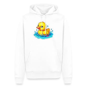 Caneton Canard Canard - Sweat à capuche Premium bio Homme - blanc - Devant - Nico (187cm)
