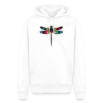 Libellule - Sweat à capuche Premium bio Homme - blanc - Devant - Nico (187cm)