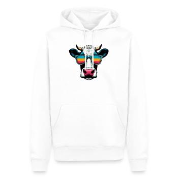 Kuh - Männer Premium Bio Hoodie - Weiß - Vorne - Nico (187cm)