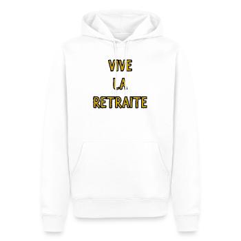 RUHESTAND. FEIERTAG. RUHESTAND. PENSIONIERT - Männer Premium Bio Hoodie - Weiß - Vorne - Nico (187cm)