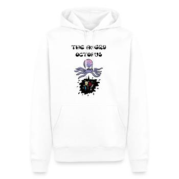 La pieuvre en colère - Sweat à capuche Premium bio Homme - blanc - Devant - Nico (187cm)