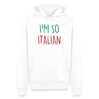 I'M SO ITALIAN Italy Italien - Männer Premium Bio Hoodie - Weiß - Vorne - Nico (187cm)