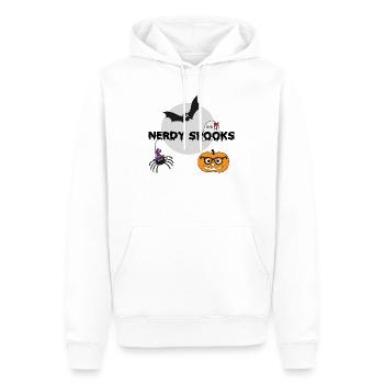 Nerdy Spooks - Männer Premium Bio Hoodie - Weiß - Vorne - Nico (187cm)