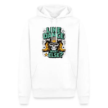 Line Dance Skull Western Boots - Männer Premium Bio Hoodie - Weiß - Vorne - Nico (187cm)