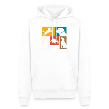 Labrador Retriever Père Amoureux du chien - Sweat à capuche Premium bio Homme - blanc - Devant - Nico (187cm)