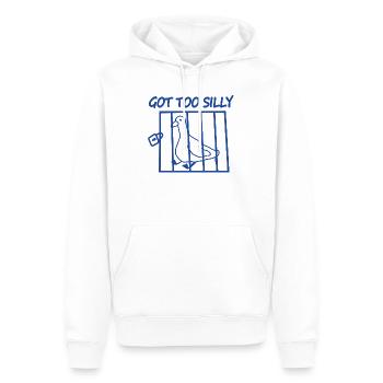 Trop bête d’oiseau dans une cage - Sweat à capuche Premium bio Homme - blanc - Devant - Nico (187cm)