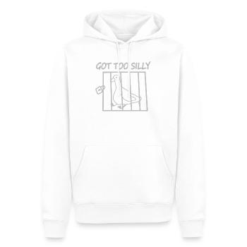 Taube im Käfig – So albern - Männer Premium Bio Hoodie - Weiß - Vorne - Nico (187cm)