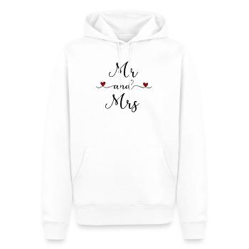M. et Mme - Sweat à capuche Premium bio Homme - blanc - Devant - Nico (187cm)