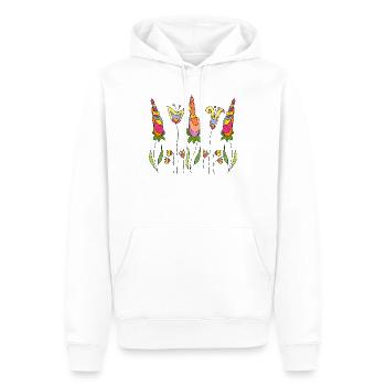 Fleur - Sweat à capuche Premium bio Homme - blanc - Devant - Nico (187cm)