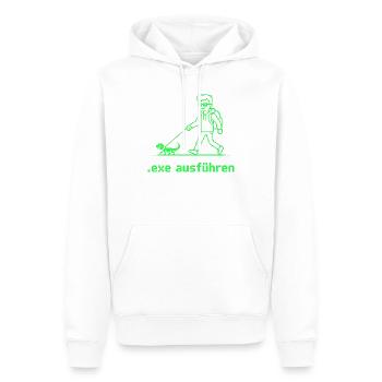 Nerd Witz Entwickler Humor exe ausführen Coder - Männer Premium Bio Hoodie - Weiß - Vorne - Nico (187cm)