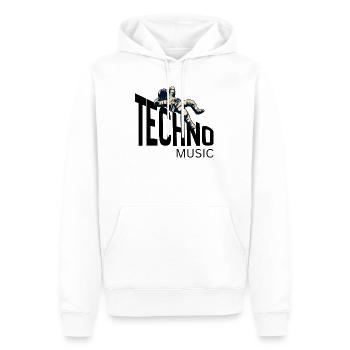 Astronaute en orbite - Sweat à capuche Premium bio Homme - blanc - Devant - Nico (187cm)