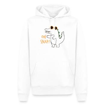 Lustiges Krokodil Oh Snap Dinosaurier Brille - Männer Premium Bio Hoodie - Weiß - Vorne - Nico (187cm)