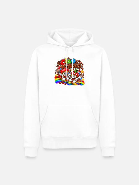 1000208493 - Männer Premium Bio Hoodie - Weiß