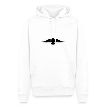 hawk - Men’s Premium Organic Hoodie - white - Front - Nico (187cm)