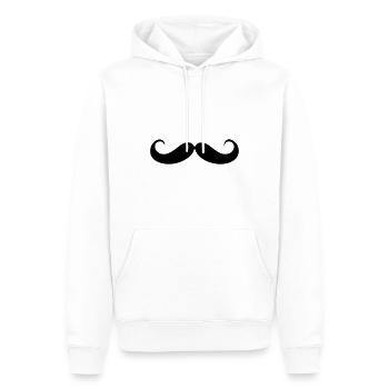 Moustache - Sweat à capuche Premium bio Homme - blanc - Devant - Nico (187cm)
