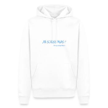 An Scheiss muas i Zitat Bayern lustiger Spruch - Männer Premium Bio Hoodie - Weiß - Vorne - Nico (187cm)