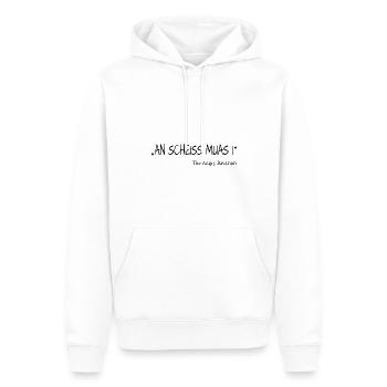 An Scheiss muas i - Männer Premium Bio Hoodie - Weiß - Vorne - Nico (187cm)